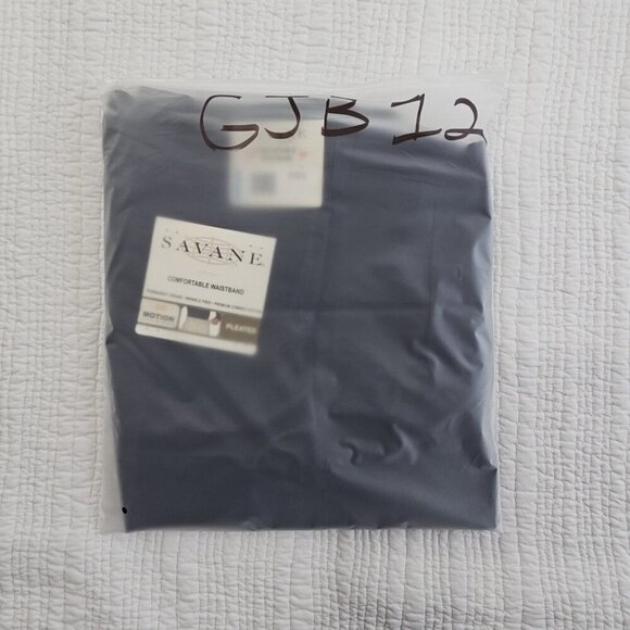 Savane Pleated Pants Men's 36x29 Dark Ink No Iron Comfort Waistband Pleated NWT - Picture 13 of 13